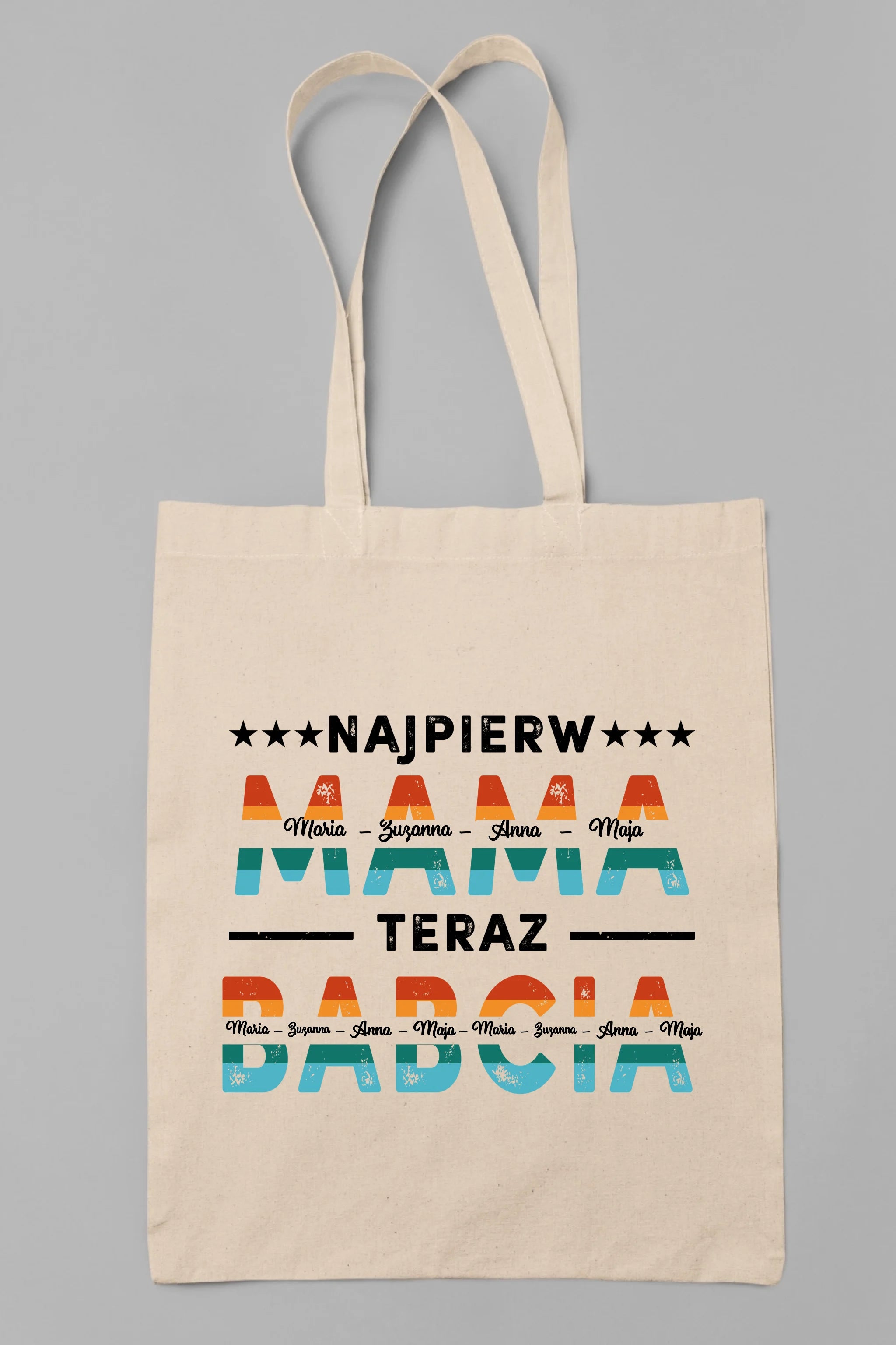 Szkło kwadratowe - Prezent Najpierw Mama, Teraz Babcia