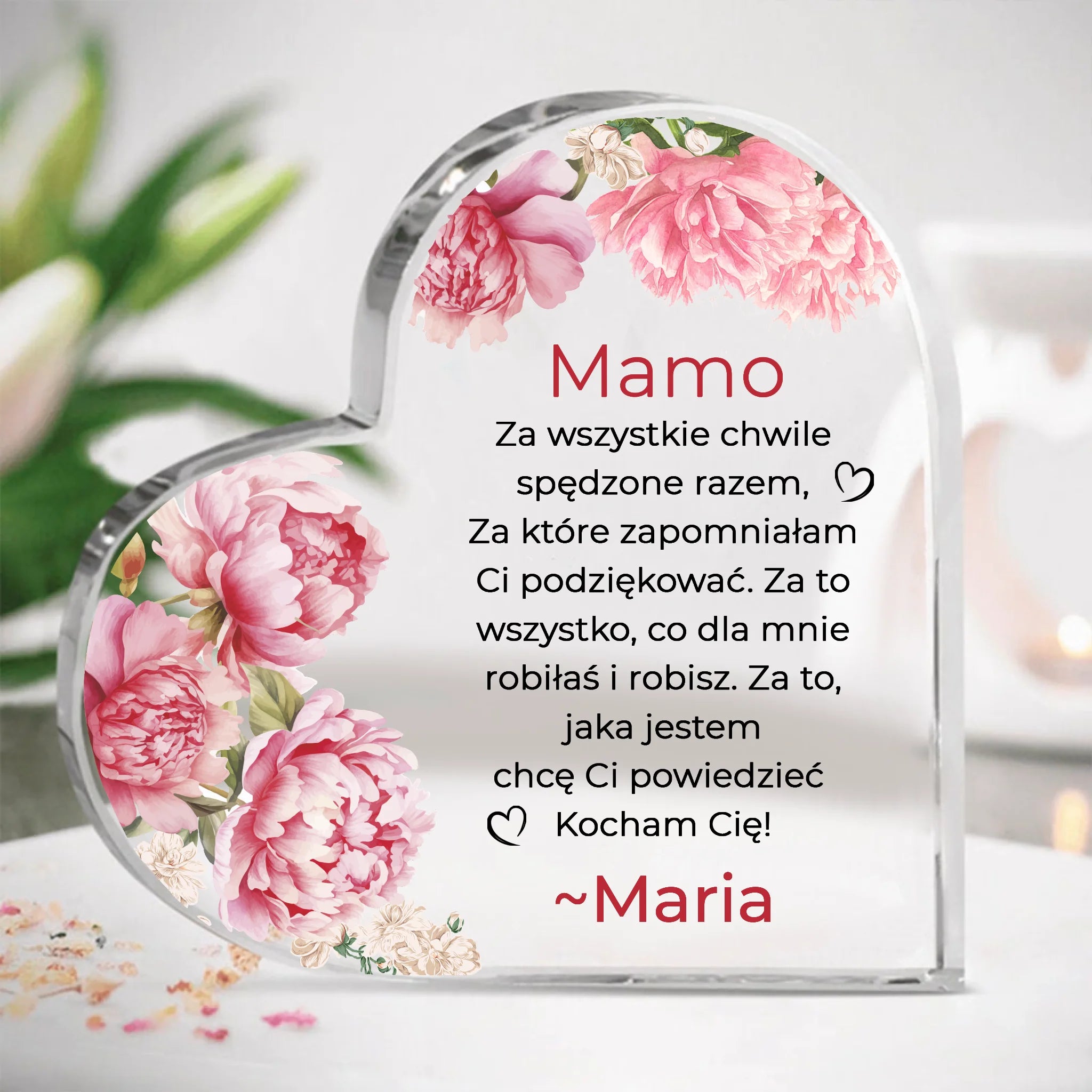 Dla niej - Mamo, za wszystkie chwile spędzone razem, za które zapomniałam Ci podziękować