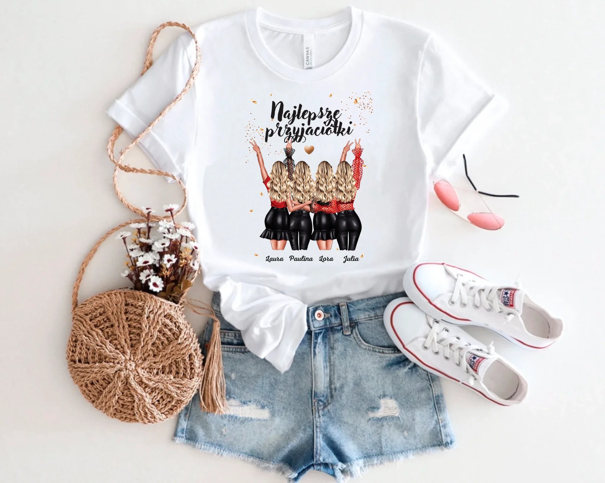 Pocztówka akrylowa z napisem "Najlepsze przyjaciółki"