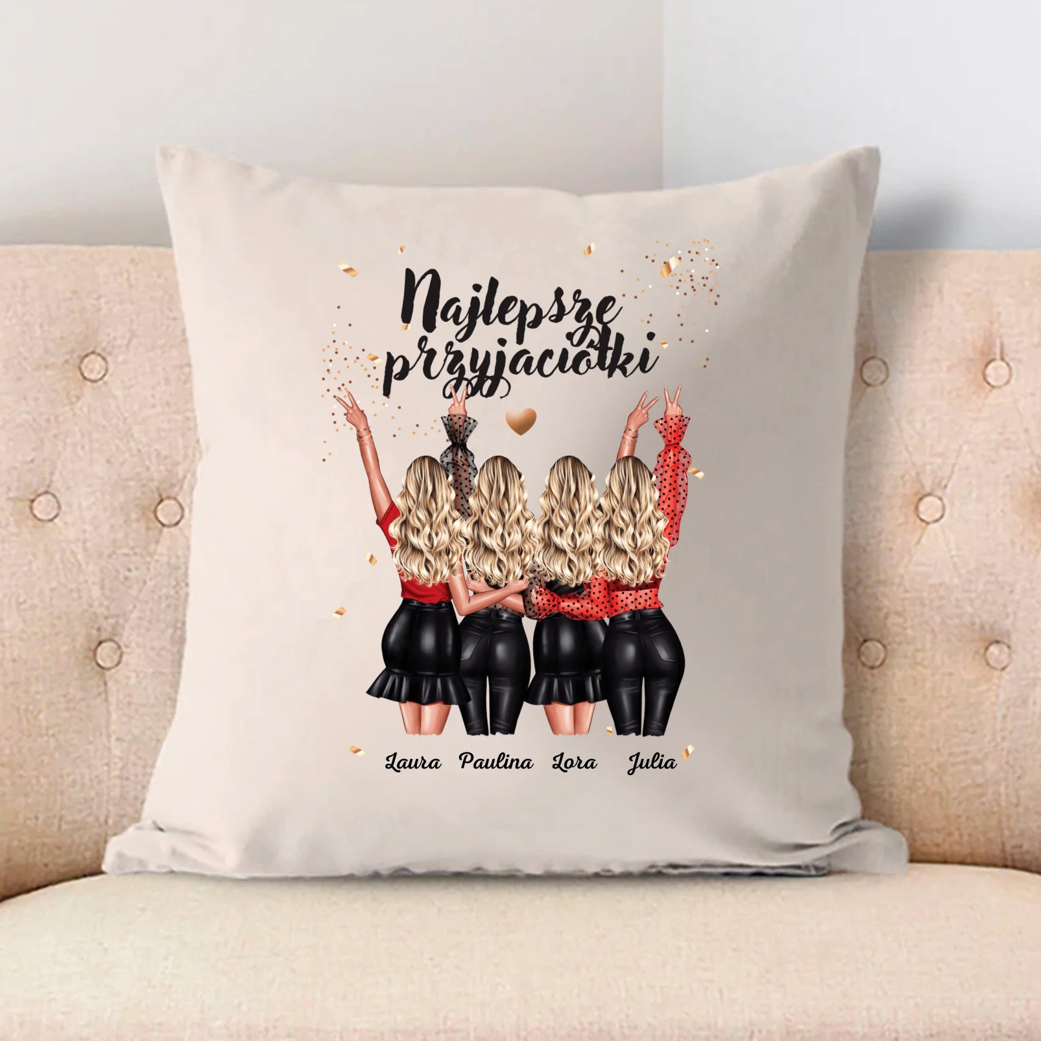 Pocztówka akrylowa z napisem "Najlepsze przyjaciółki"