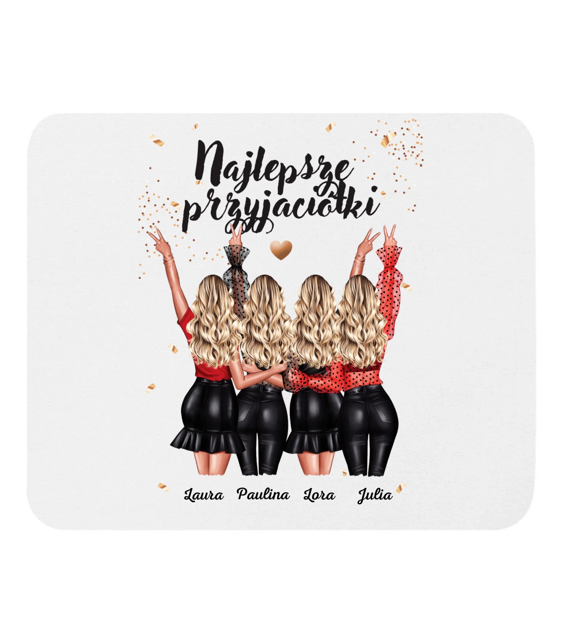 Pocztówka akrylowa z napisem "Najlepsze przyjaciółki"