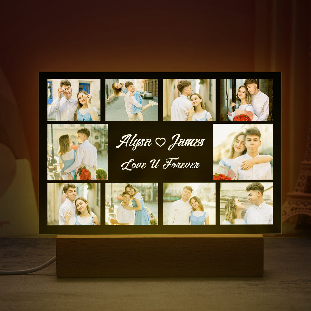 Personalizowana ramka ze zdjęciami na prezent dla niej, na rocznicę