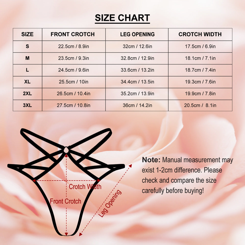 Personalizowane stringi z podobizną na prezent dla niej, zabawny upominek