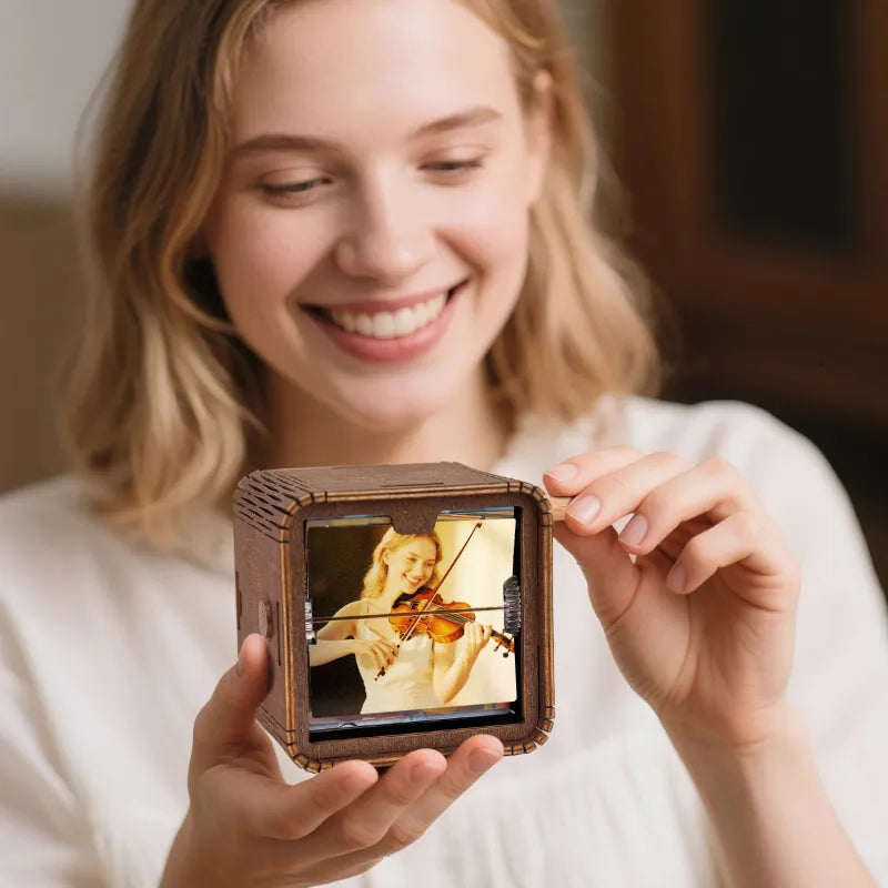 Personalizowany Flipbook z Muzyką i Światłem na Dzień Matki 16 Zdjęć w Ruchu Wyjątkowy Prezent na Urodziny lub Święta
