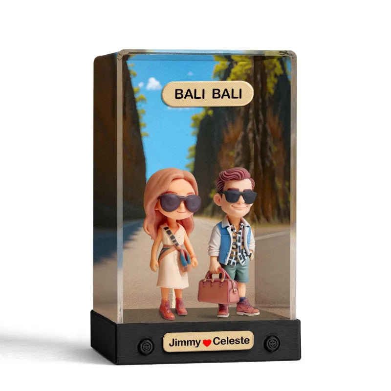 Personalizowana figurka 3D z Twojego zdjęcia w pudełku na prezent dla niej/niego