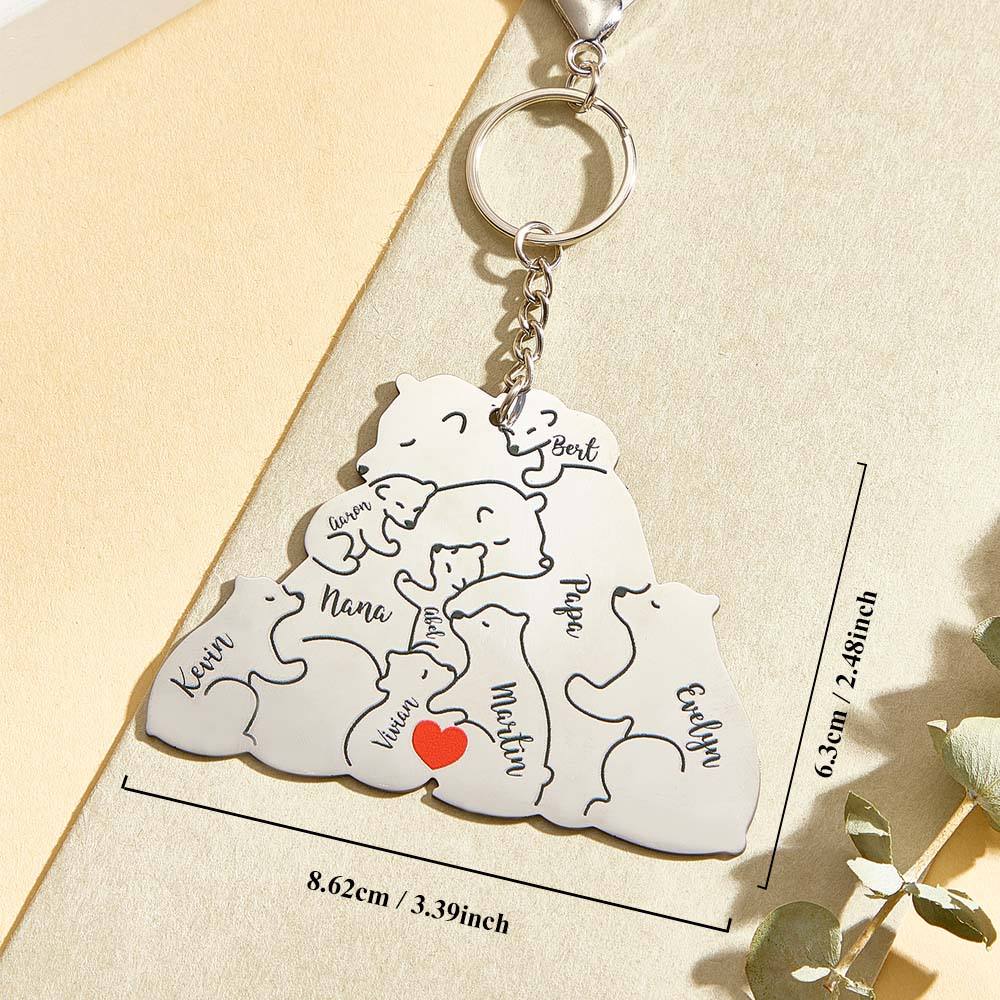 Personalizowany brelok z grawerem dla taty i mamy na prezent rodzinny