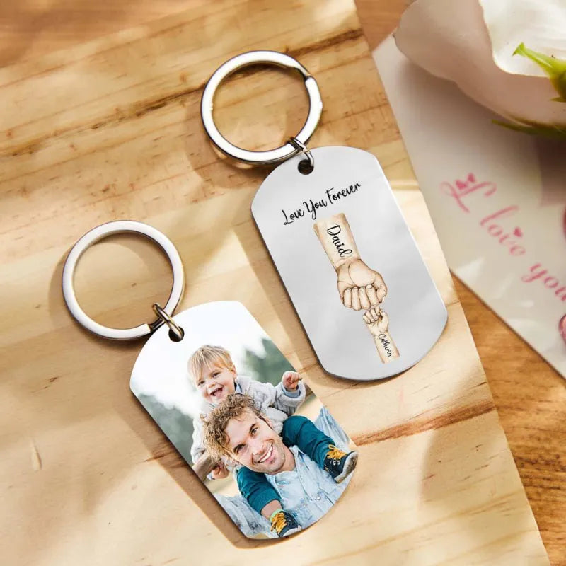 Personalizowany brelok z zdjęciem dla najlepszego taty na Dzień Ojca
