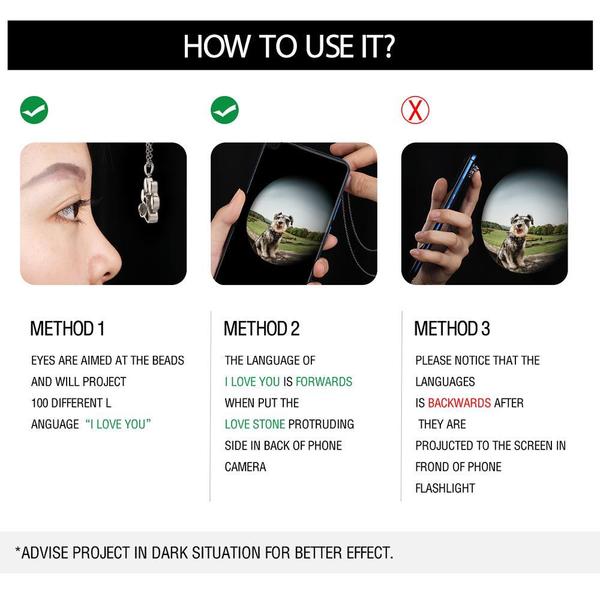 Personalized Cat Paw Colorful Photo Projection Necklace Copper