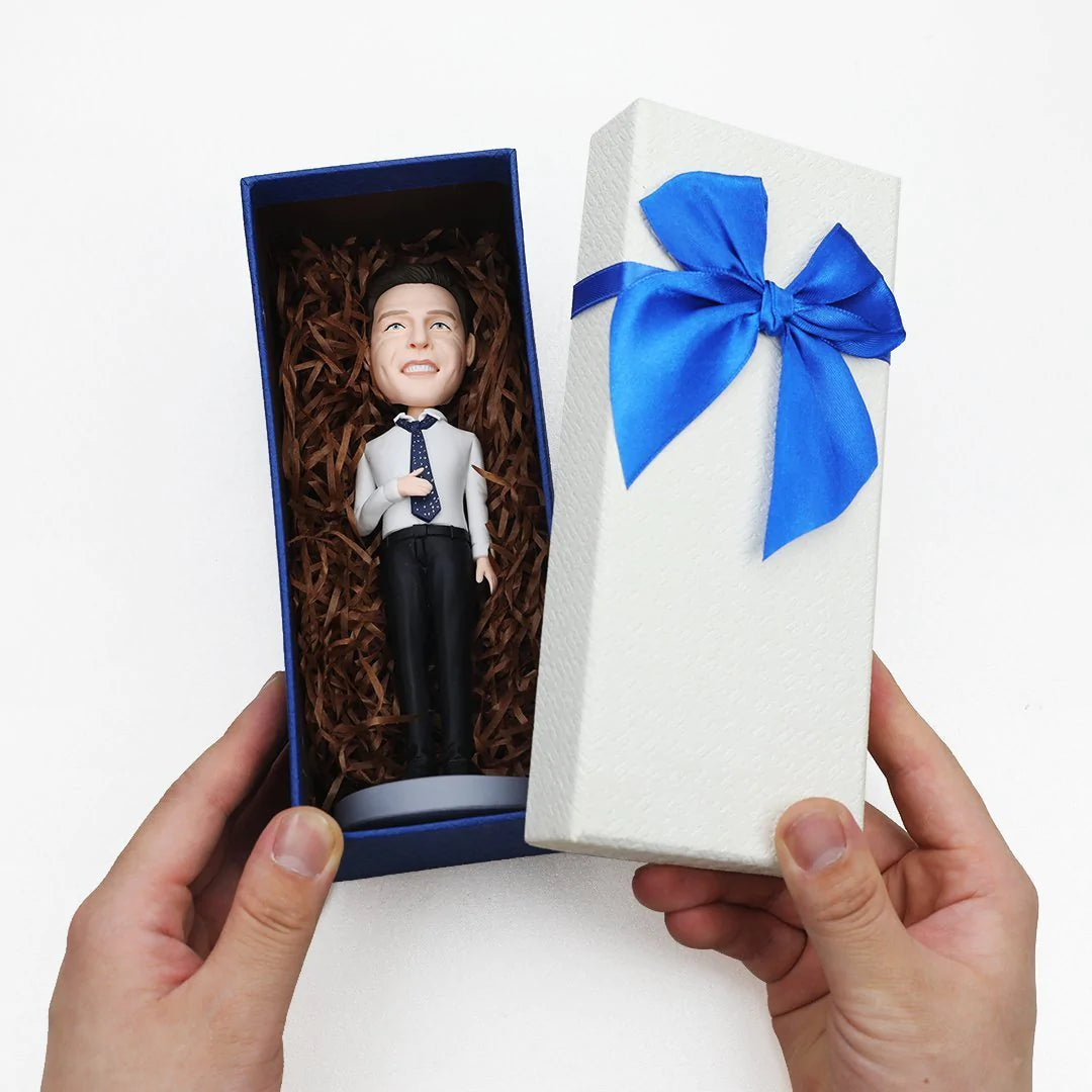 Business suit hold bladder Custom Bobblehead Engraved with Text
