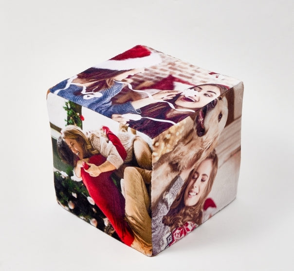 Cube Pillow, Custom pillow, Photo Pillow, Christmas Pillow, Gift for him , Gift for family, long distance relationship gift for boyfriend