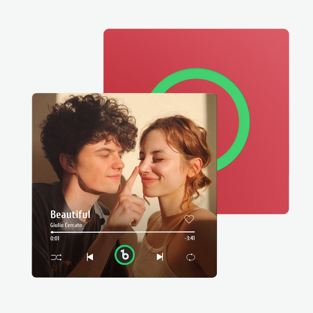 FridgeBeats Frameless Custom Music Fridge Magnet New 4.0 Upgrade Wall Photo Sticker That Plays Music Without Cell Phone Multiple Styles Gift