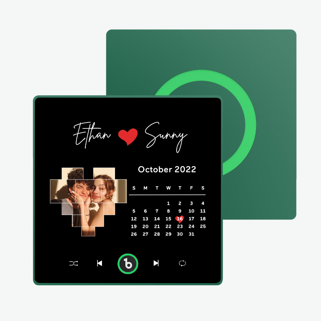 FridgeBeats Framed Custom Music Fridge Magnet Colorful Frame Love Calendar Fridge Magnet with Photo Unique Gift for Couple New 4.0 Upgrade