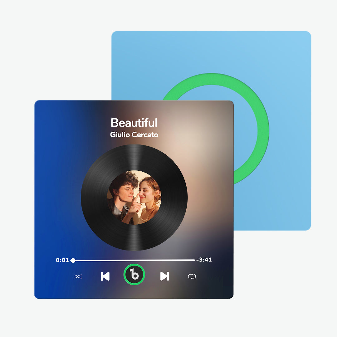 FridgeBeats Frameless Custom Music Fridge Magnet New 4.0 Upgrade Wall Photo Sticker That Plays Music Without Cell Phone Multiple Styles Gift