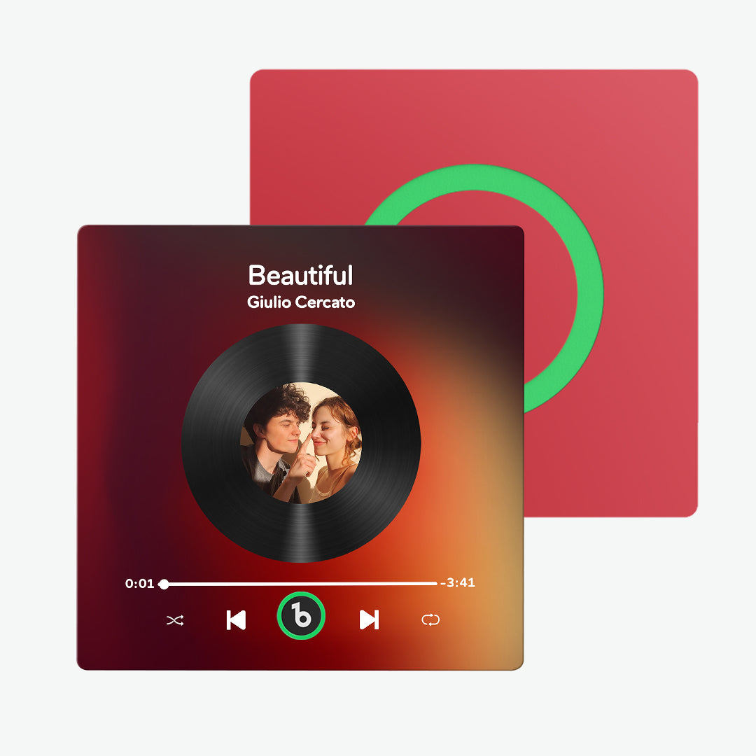 FridgeBeats Frameless Custom Music Fridge Magnet New 4.0 Upgrade Wall Photo Sticker That Plays Music Without Cell Phone Multiple Styles Gift