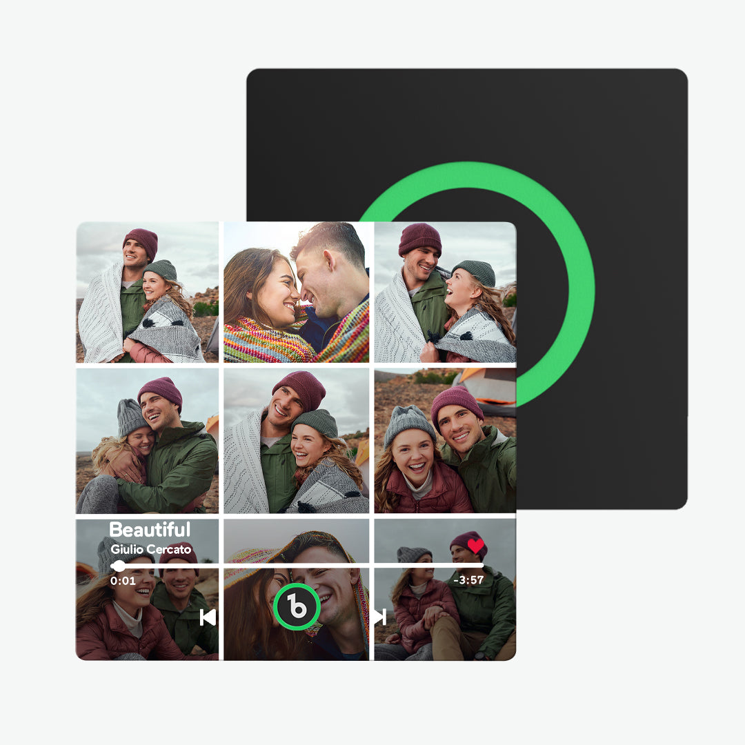 FridgeBeats Frameless Custom Music Fridge Magnet New 4.0 Upgrade Wall Photo Sticker That Plays Music Without Cell Phone Multiple Styles Gift