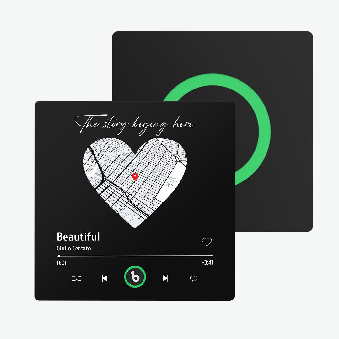 FridgeBeats Frameless Custom Music Fridge Magnet with Map New 4.0 Upgrade Fridge Magnet Anniversary Gifts