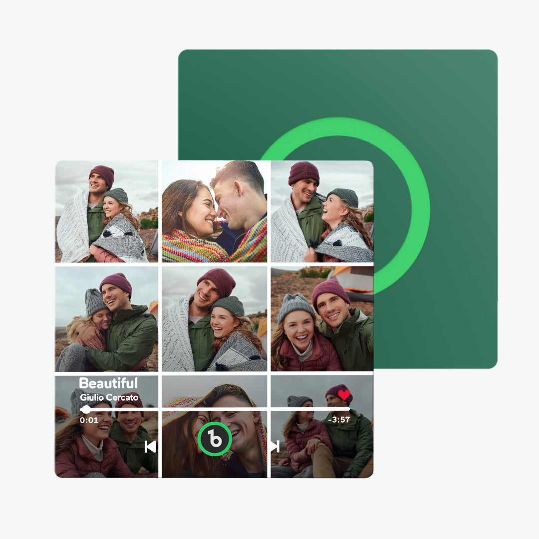 FridgeBeats Frameless Custom Music Fridge Magnet New 4.0 Upgrade Wall Photo Sticker That Plays Music Without Cell Phone Multiple Styles Gift