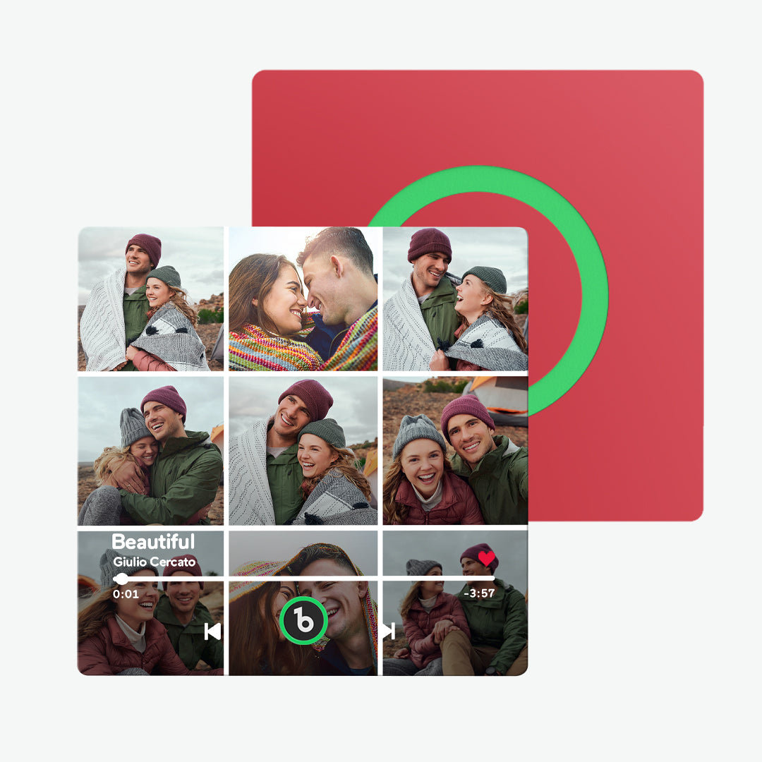 FridgeBeats Frameless Custom Music Fridge Magnet New 4.0 Upgrade Wall Photo Sticker That Plays Music Without Cell Phone Multiple Styles Gift