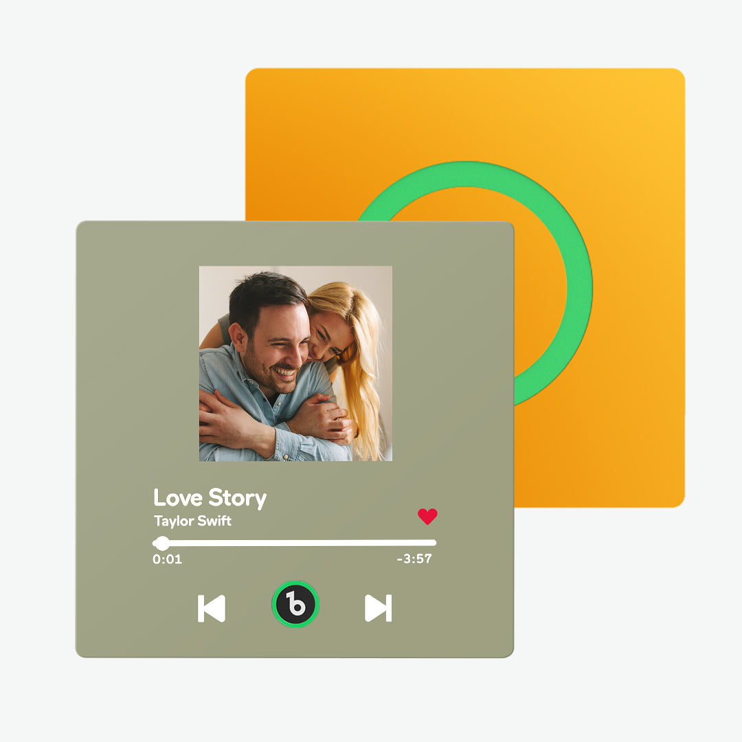 FridgeBeats Frameless Custom Music Fridge Magnet New 4.0 Upgrade Wall Photo Sticker That Plays Music Without Cell Phone Multiple Styles Gift