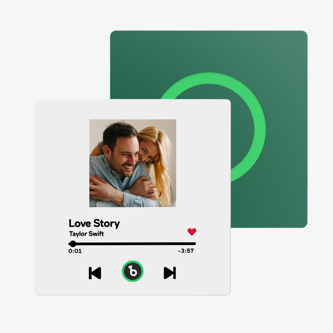 FridgeBeats Frameless Custom Music Fridge Magnet New 4.0 Upgrade Wall Photo Sticker That Plays Music Without Cell Phone Multiple Styles Gift