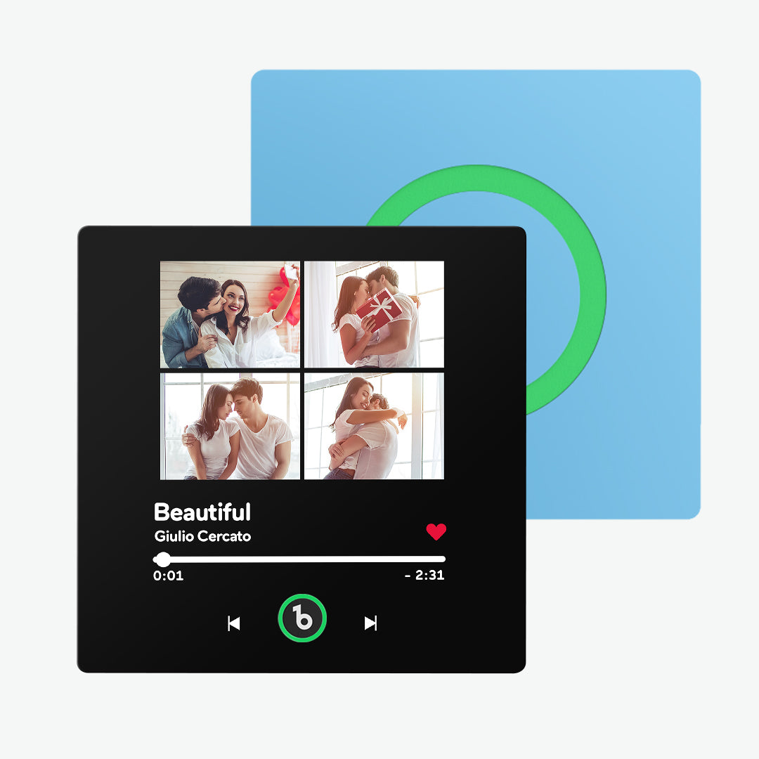 FridgeBeats Frameless Custom Music Fridge Magnet New 4.0 Upgrade Wall Photo Sticker That Plays Music Without Cell Phone Multiple Styles Gift