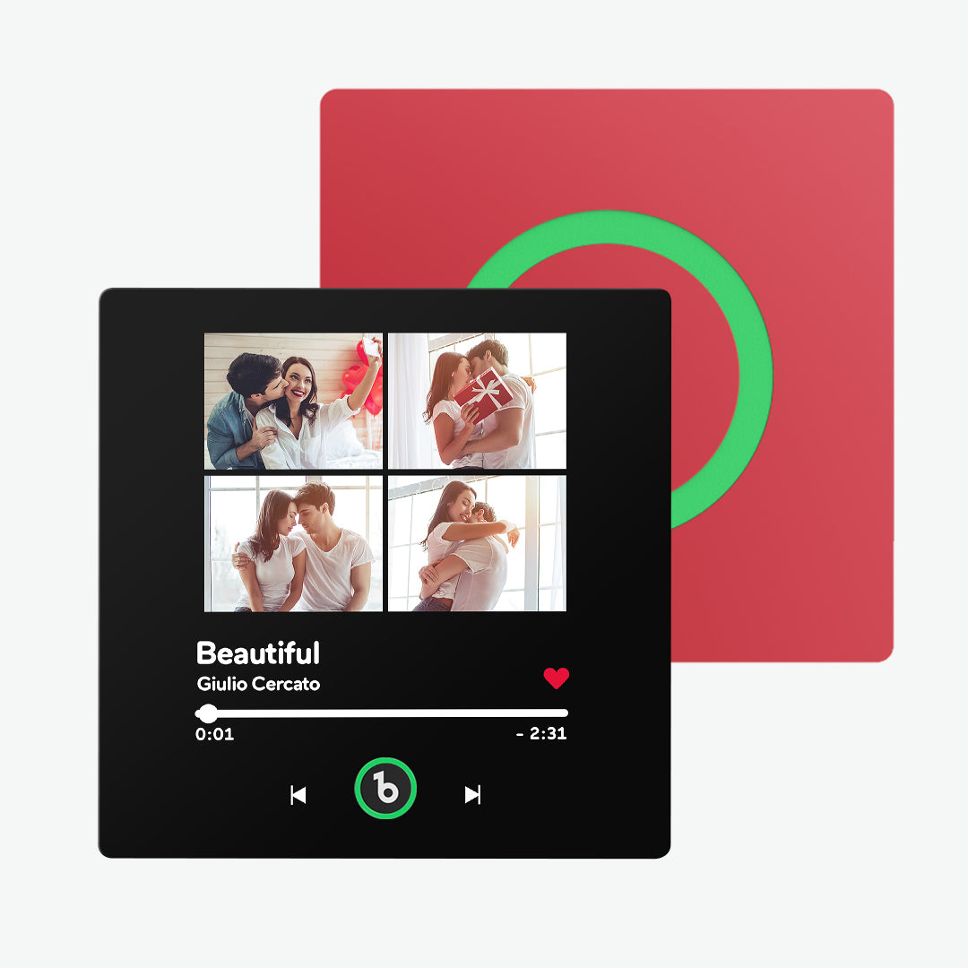 FridgeBeats Frameless Custom Music Fridge Magnet New 4.0 Upgrade Wall Photo Sticker That Plays Music Without Cell Phone Multiple Styles Gift