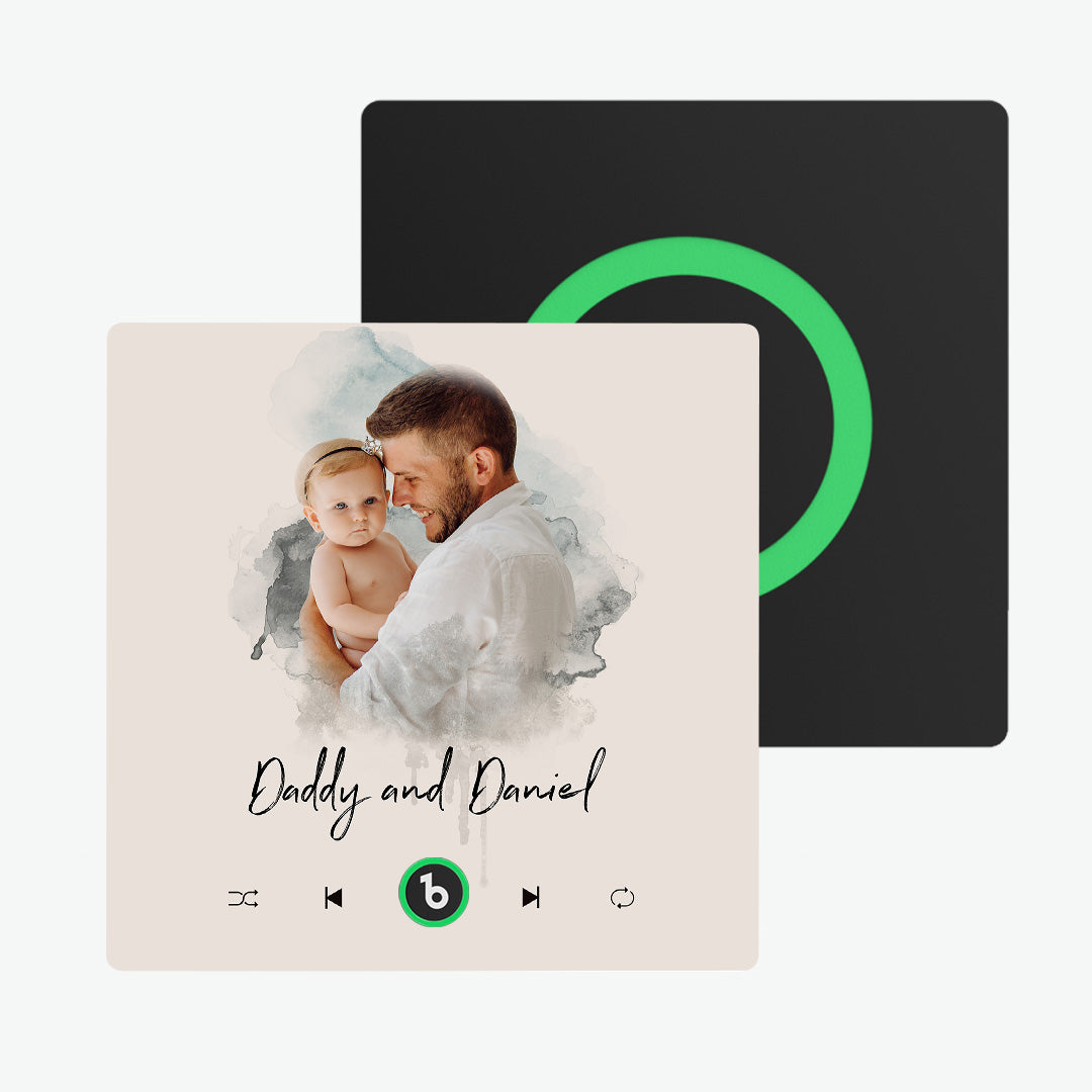 FridgeBeats Frameless Custom Music Fridge Magnet New 4.0 Upgrade Wall Photo Sticker That Plays Music Without Cell Phone Multiple Styles Gift