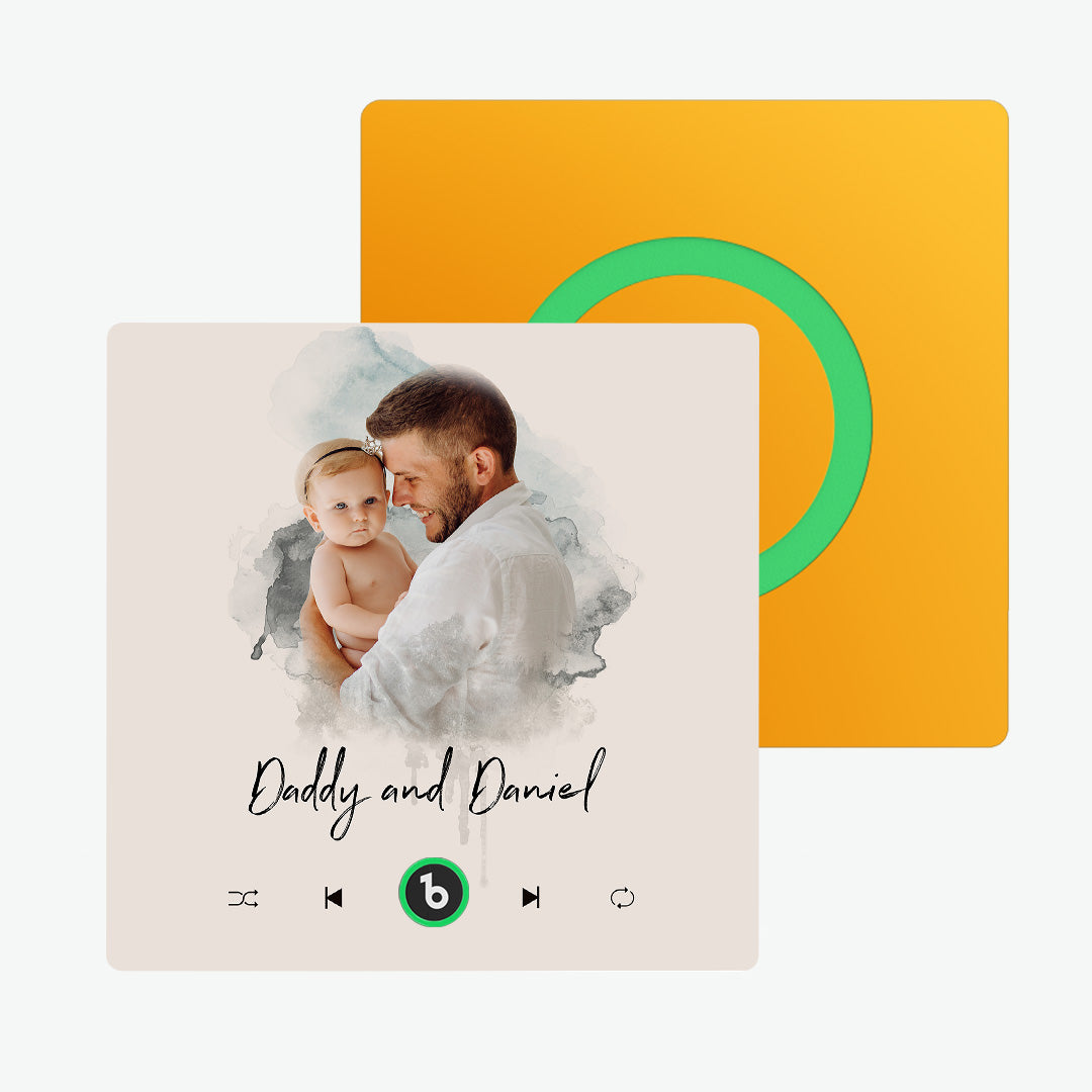 FridgeBeats Frameless Custom Music Fridge Magnet New 4.0 Upgrade Wall Photo Sticker That Plays Music Without Cell Phone Multiple Styles Gift