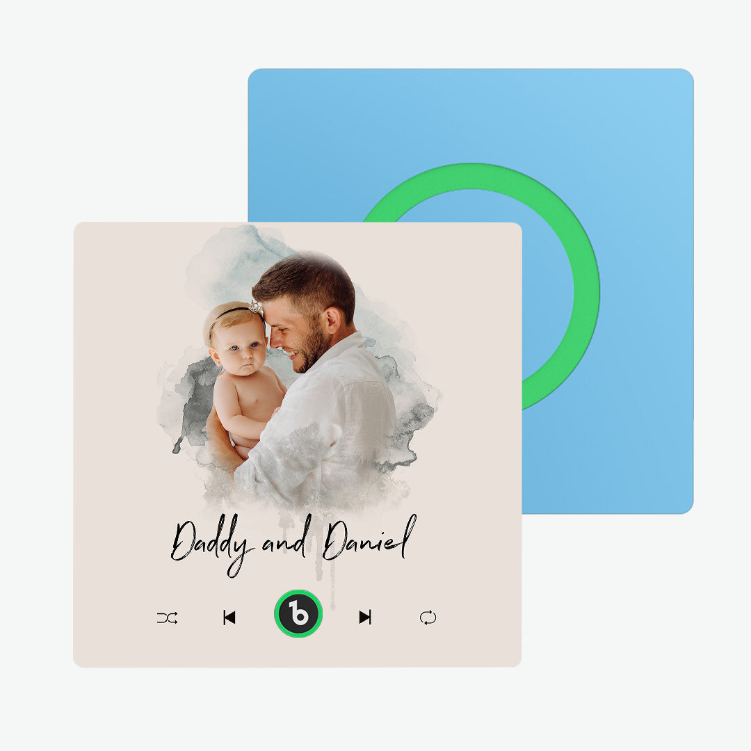 FridgeBeats Frameless Custom Music Fridge Magnet New 4.0 Upgrade Wall Photo Sticker That Plays Music Without Cell Phone Multiple Styles Gift