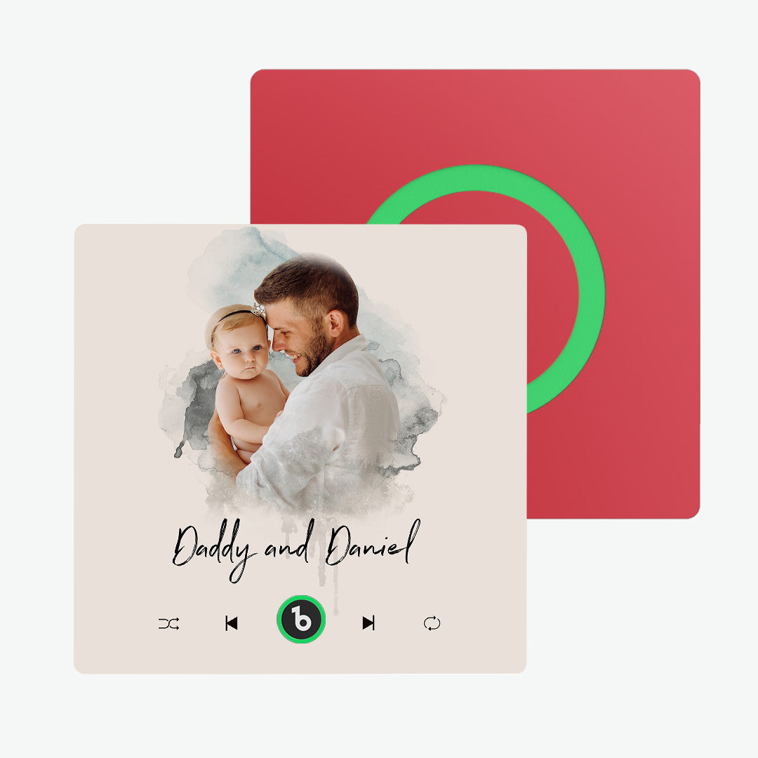 FridgeBeats Frameless Custom Music Fridge Magnet New 4.0 Upgrade Wall Photo Sticker That Plays Music Without Cell Phone Multiple Styles Gift