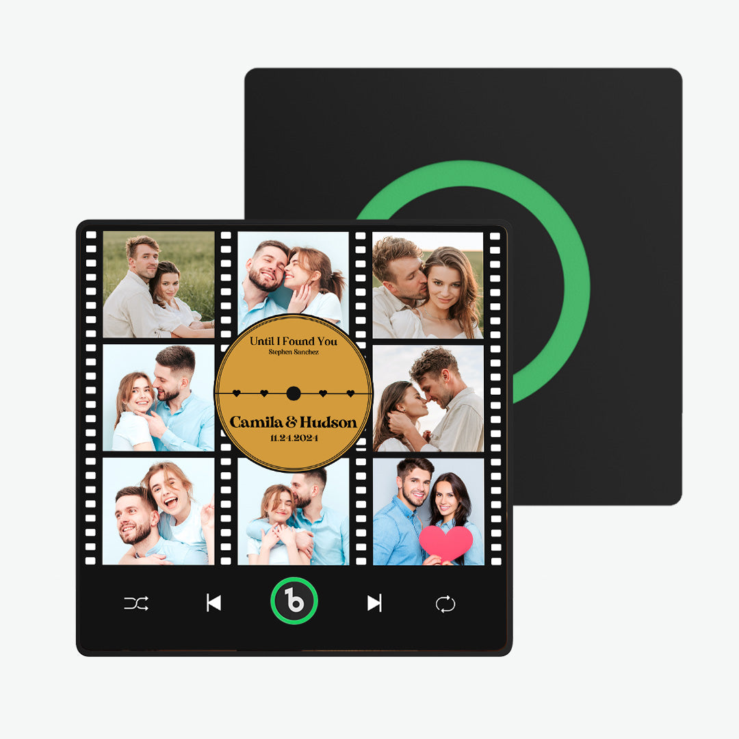 FridgeBeats Framed New 4.0 Upgrade Custom Music Fridge Magnet Film Photo Collage Style Fridge Magnet Gift for Lover