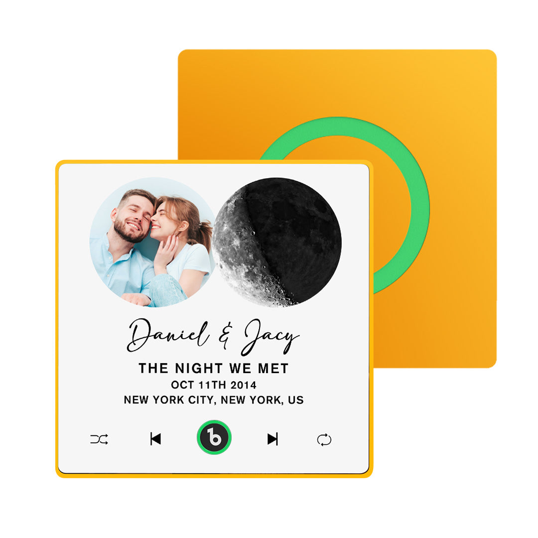 FridgeBeats Framed New 4.0 Upgrade Custom Music Fridge Magnet Moon Phase Style Fridge Magnet Gift for Lover