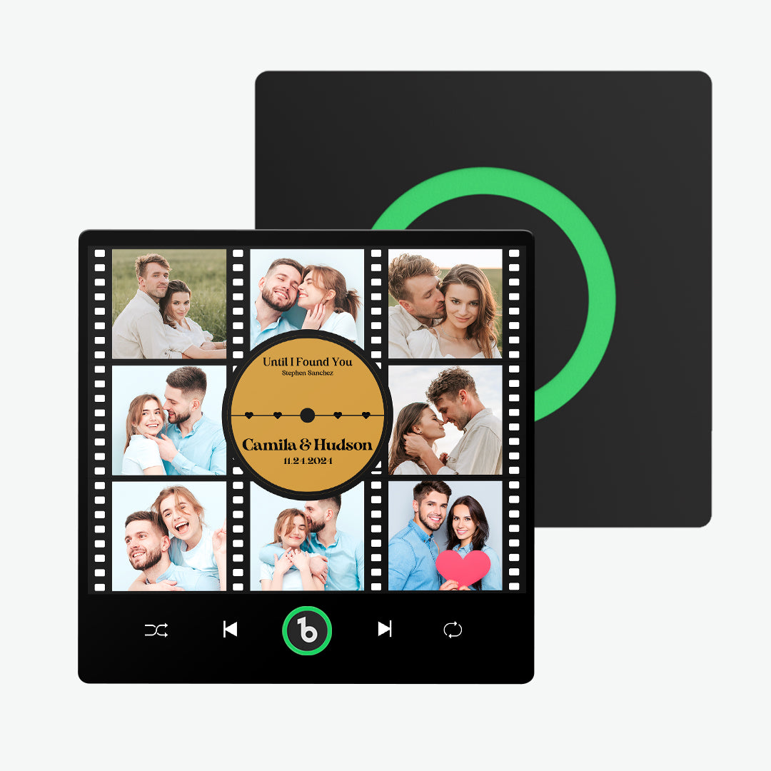 FridgeBeats Frameless New 4.0 Upgrade Custom Music Fridge Magnet Film Photo Collage Style Fridge Magnet Gift for Lover