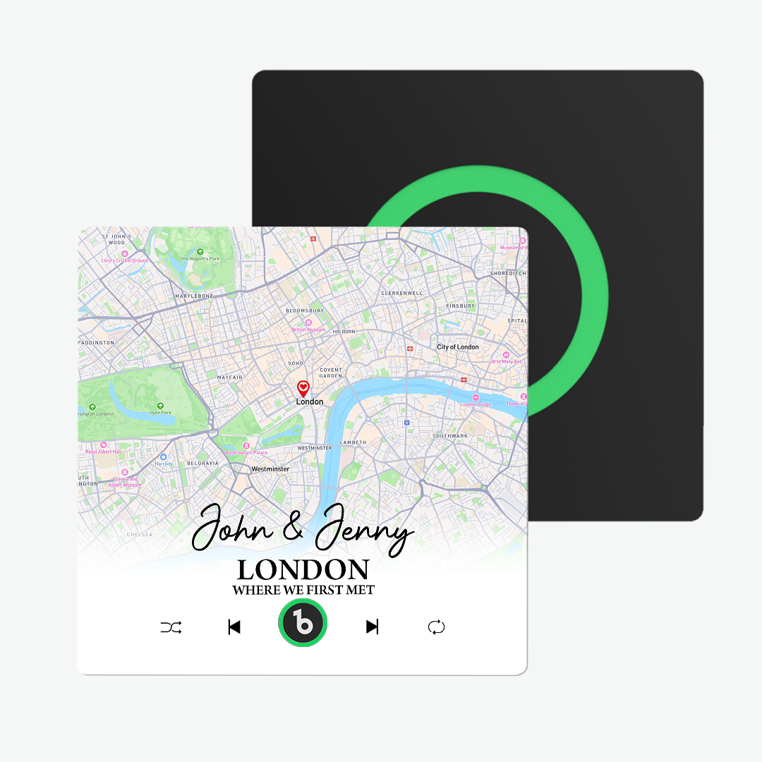 FridgeBeats Frameless Custom Map Personalized Text Colorful Music Fridge Magnet Sticker Special for Valentine's Day New 4.0 Upgrade