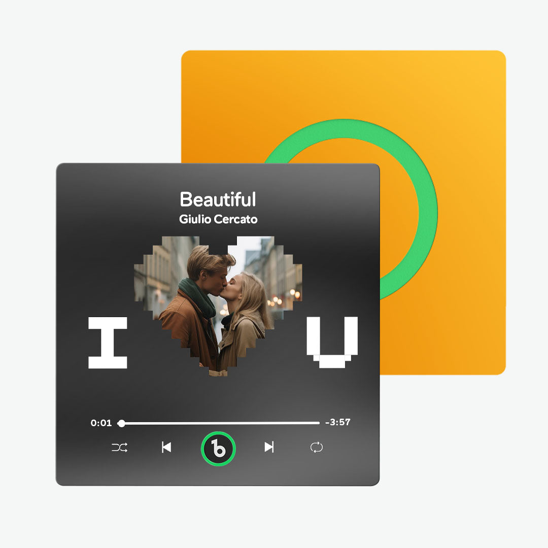 FridgeBeats Frameless Custom Photo Music Fridge Magnet Special for Valentine's Day New 4.0 Upgrade Album Fridge Magnet Sticker