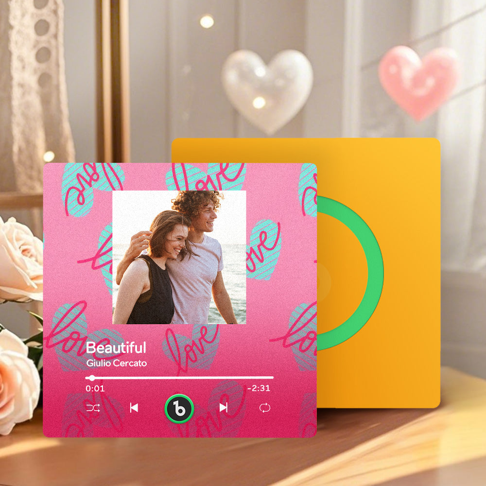 Personalizowany magnes na lodówkę z sercem na Walentynki, prezent dla niej