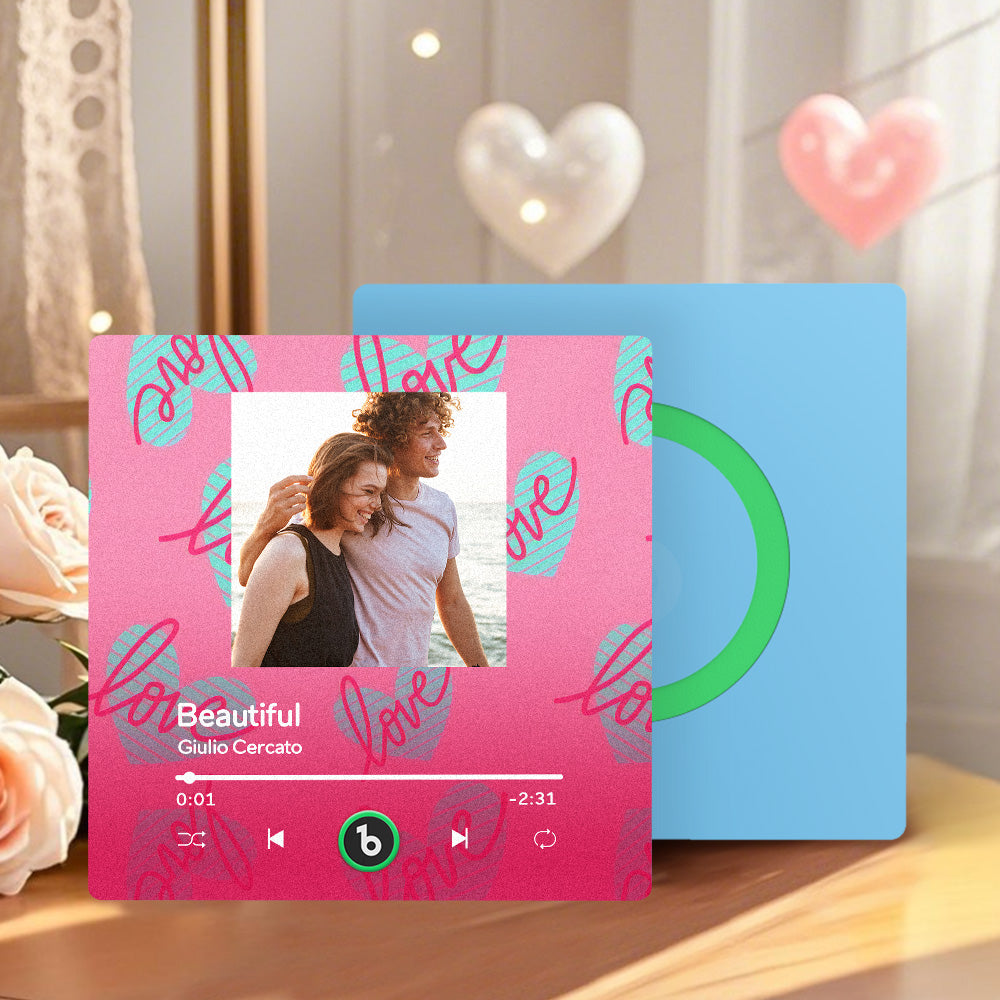 Personalizowany magnes na lodówkę z sercem na Walentynki, prezent dla niej