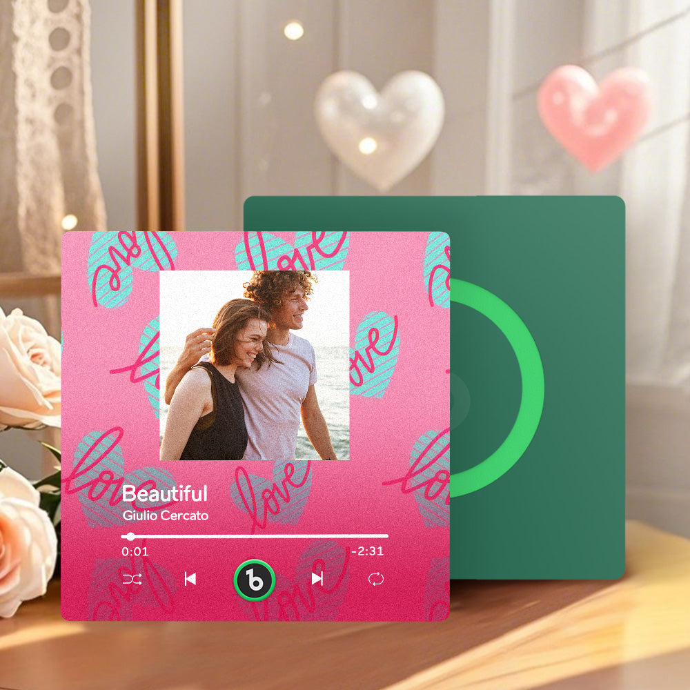 Personalizowany magnes na lodówkę z sercem na Walentynki, prezent dla niej