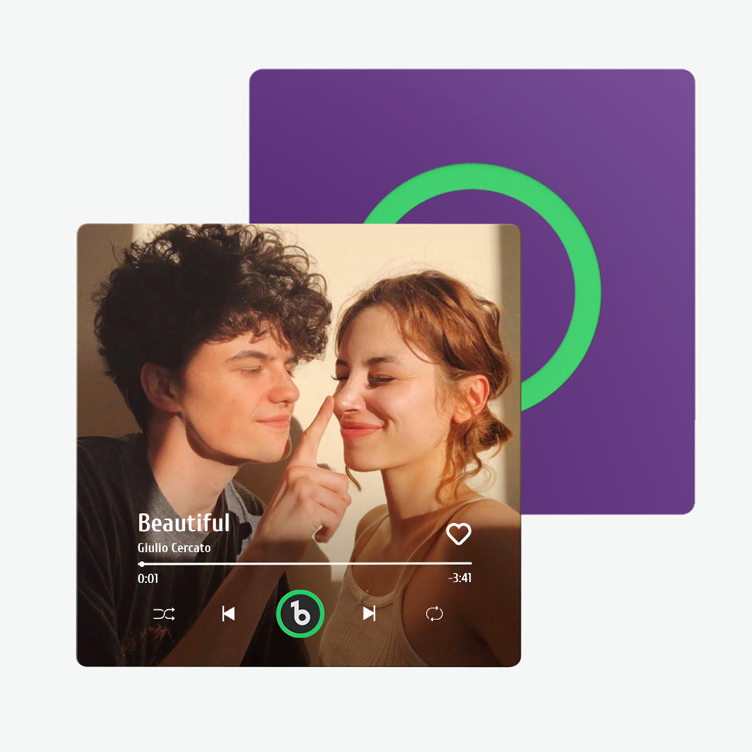 FridgeBeats Frameless Custom Music Fridge Magnet Special for Valentine's Day New 4.0 Upgrade Album Fridge Magnet Photo Sticker