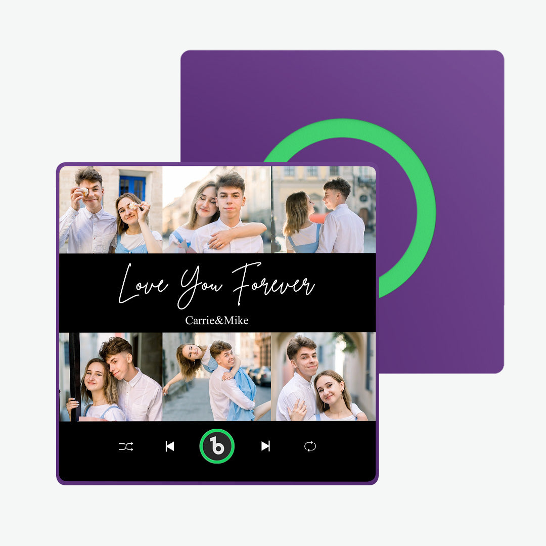 FridgeBeats Framed Custom Photos Text Music Fridge Magnet Special for Valentine's Day New 4.0 Upgrade Colorful Frame Album Sticker