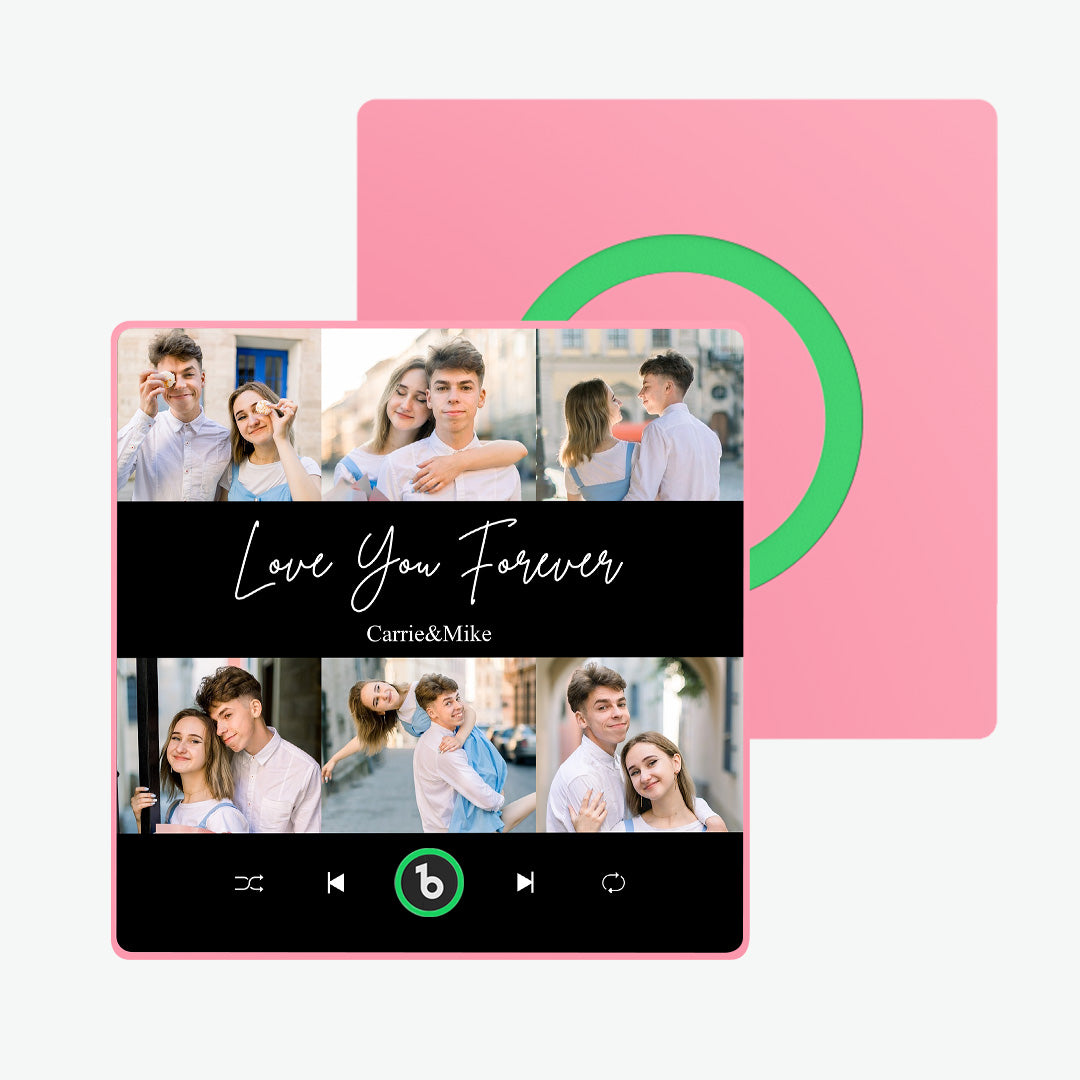 FridgeBeats Framed Custom Photos Text Music Fridge Magnet Special for Valentine's Day New 4.0 Upgrade Colorful Frame Album Sticker