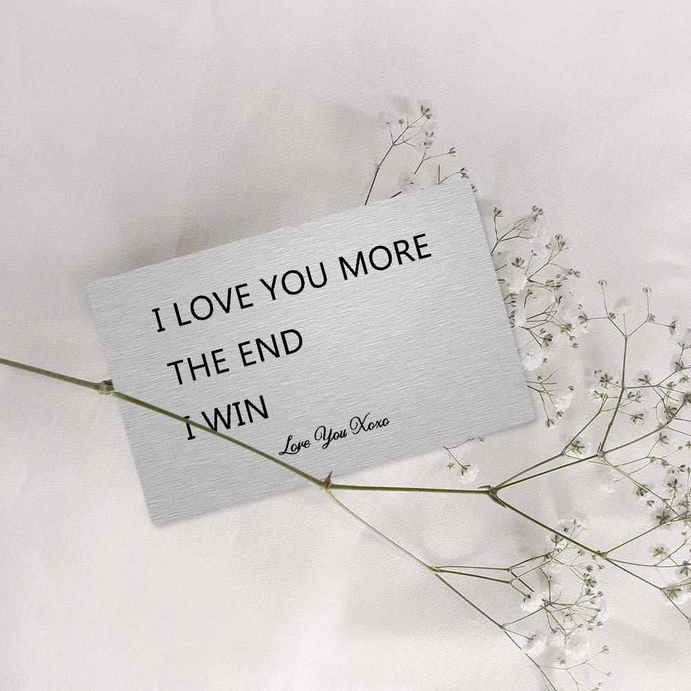 Personalizowana karta do portfela I Love You More na prezent dla niego