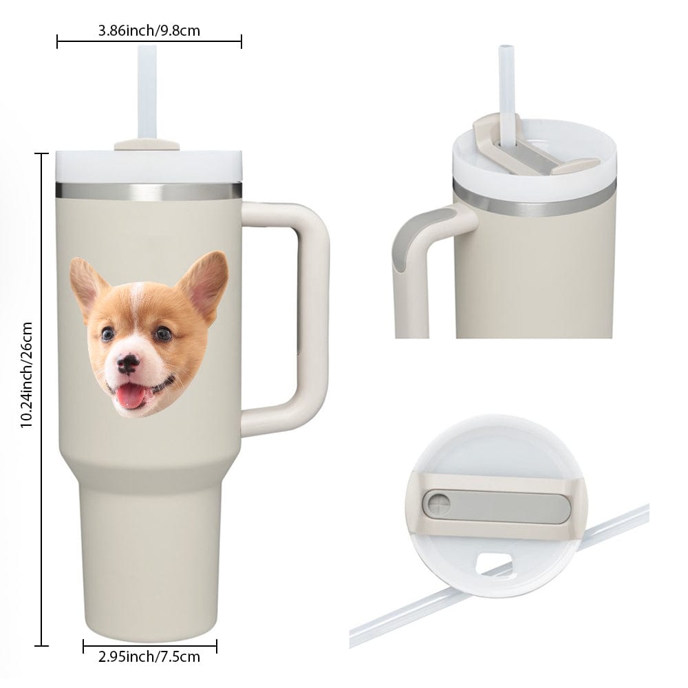 Kubek Termiczny Prezent dla Babci na Dzień Babci 40oz ze Słomką