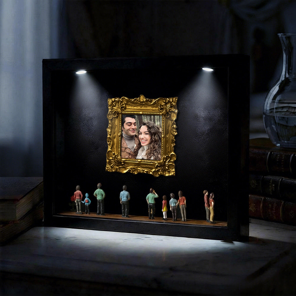 With Spot Lights : Museum of Us Black Frame Personalized Couples Gift for Her Cute Miniature Museum Gifts