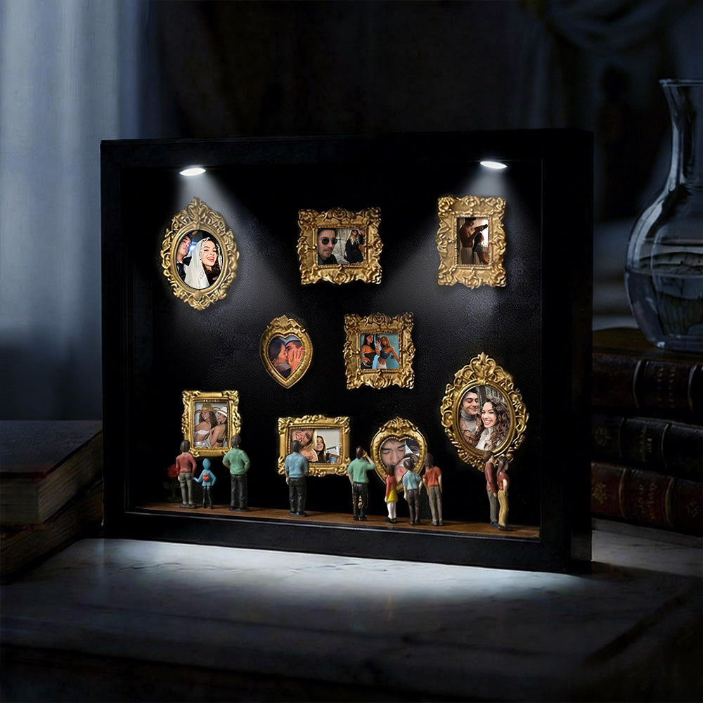 With Spot Lights : Museum of Us Black Frame Personalized Couples Gift for Her Cute Miniature Museum Gifts