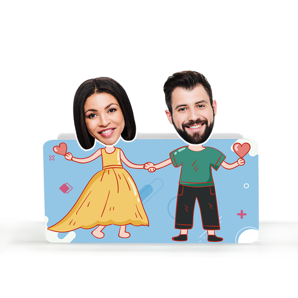 Personalizowana figurka na kokpit samochodu dla pary, prezent na rocznicę