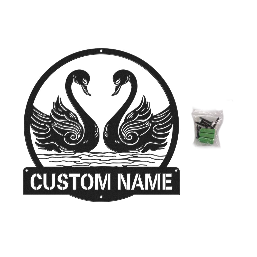 Personalizowana metalowa dekoracja ścienna dla pary z oświetleniem LED na prezent