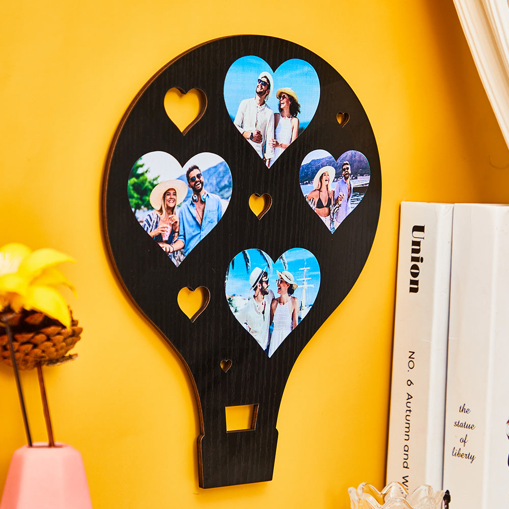 Personalizowana ramka na zdjęcia w kształcie balonu na gorące powietrze, prezent na rocznicę