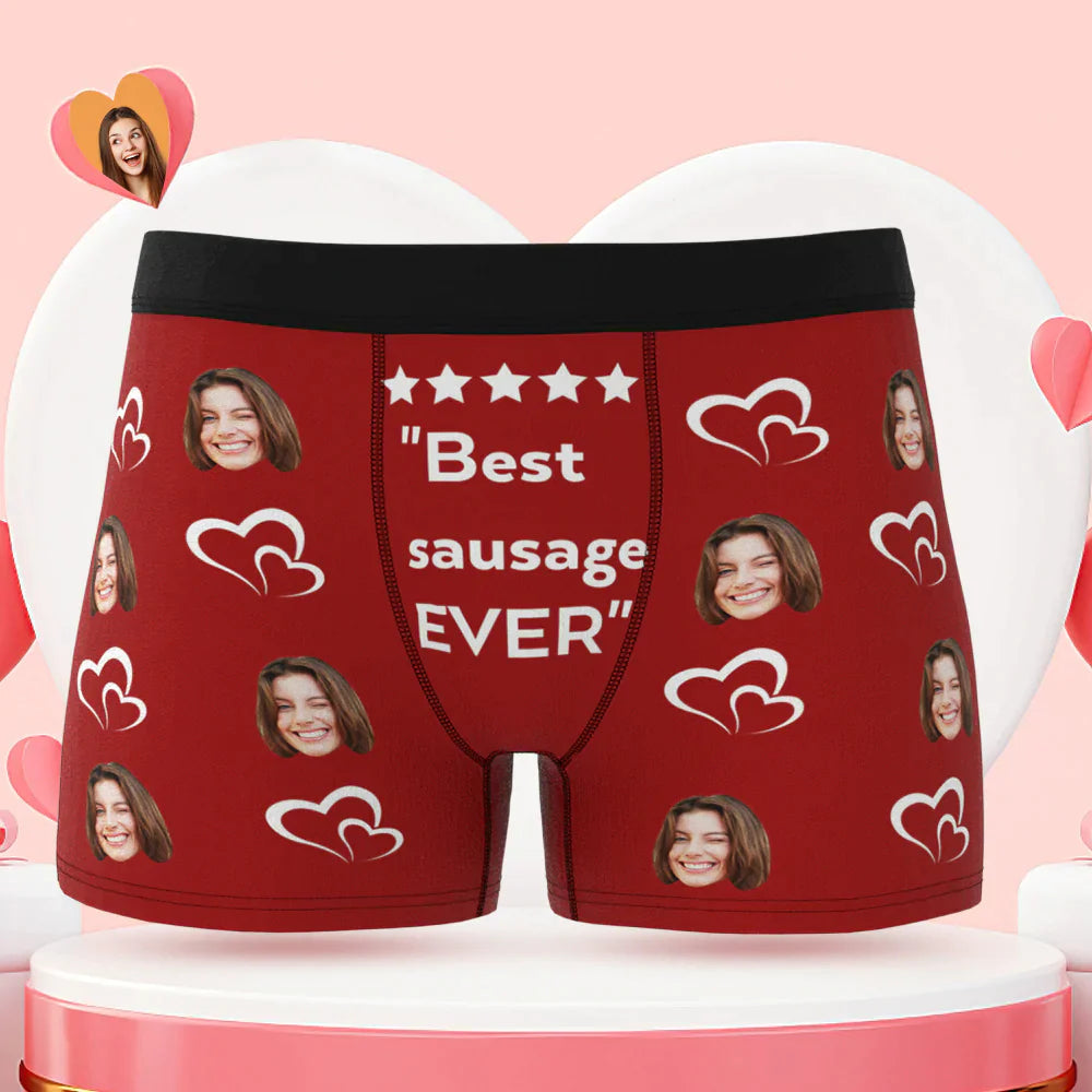 Personalizowane bokserki męskie z nadrukiem na Walentynki, prezent dla niego