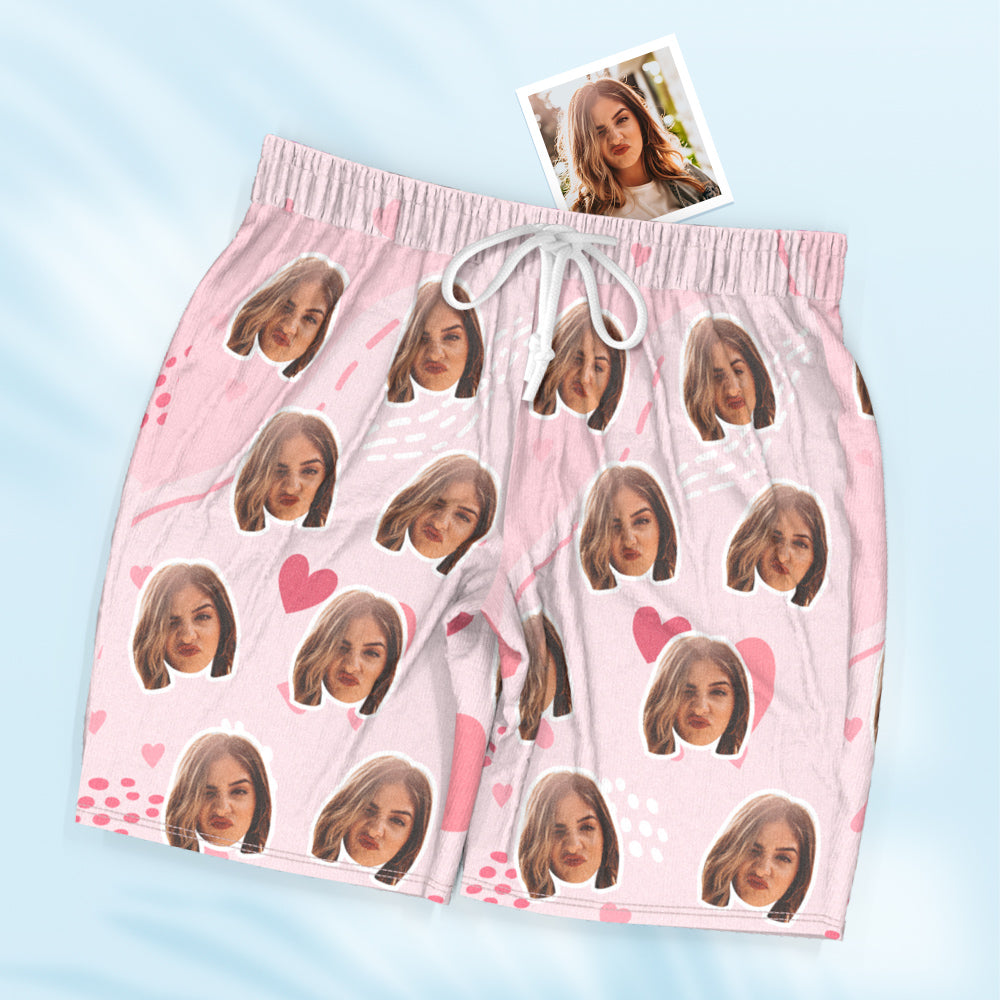 Personalizowane różowe piżamy z sercem na rocznicę i Walentynki dla niej